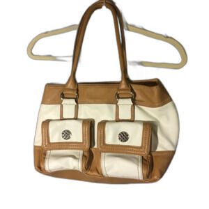 Liz. Claiborne purse 2 tone cream and tan